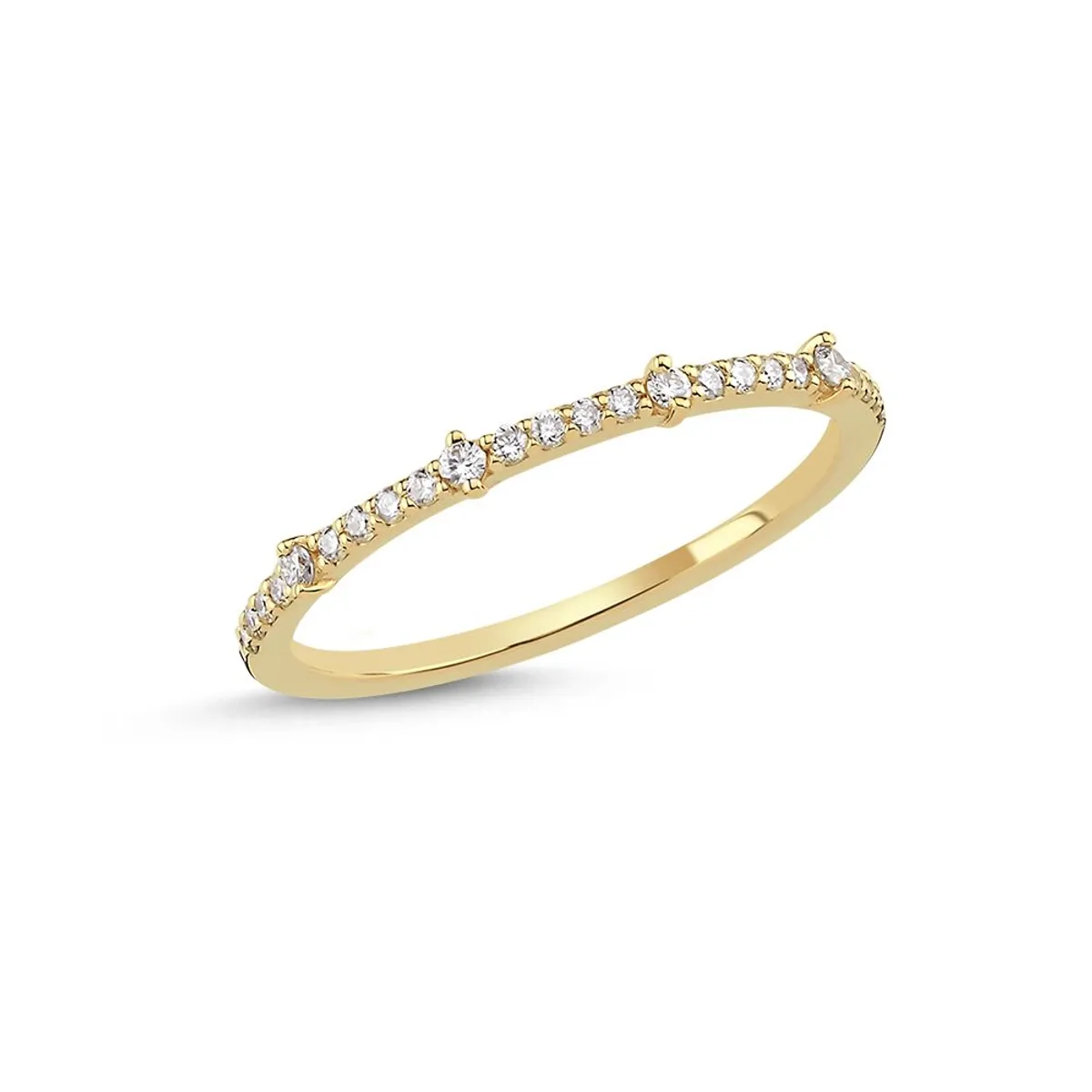 Nuran Noelle 14 Karat Guld Ring med Diamanter 0,18 Carat W/SI