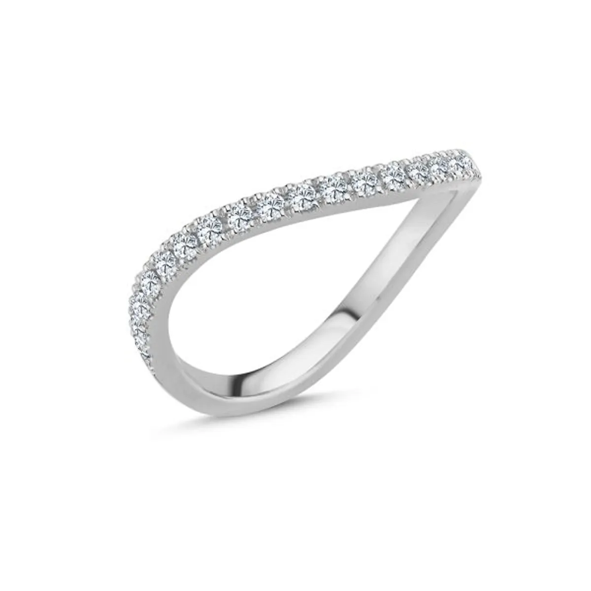 Nuran - Valentina ring 14 kt. hvidguld med diamanter 0,25 ct. i alt