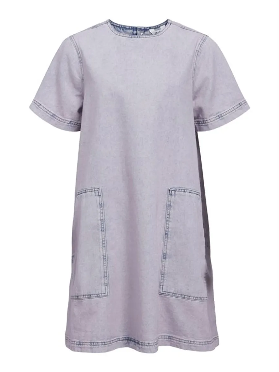 Object - Gabrielle SS Lo Denim Dress - Pink Frosting