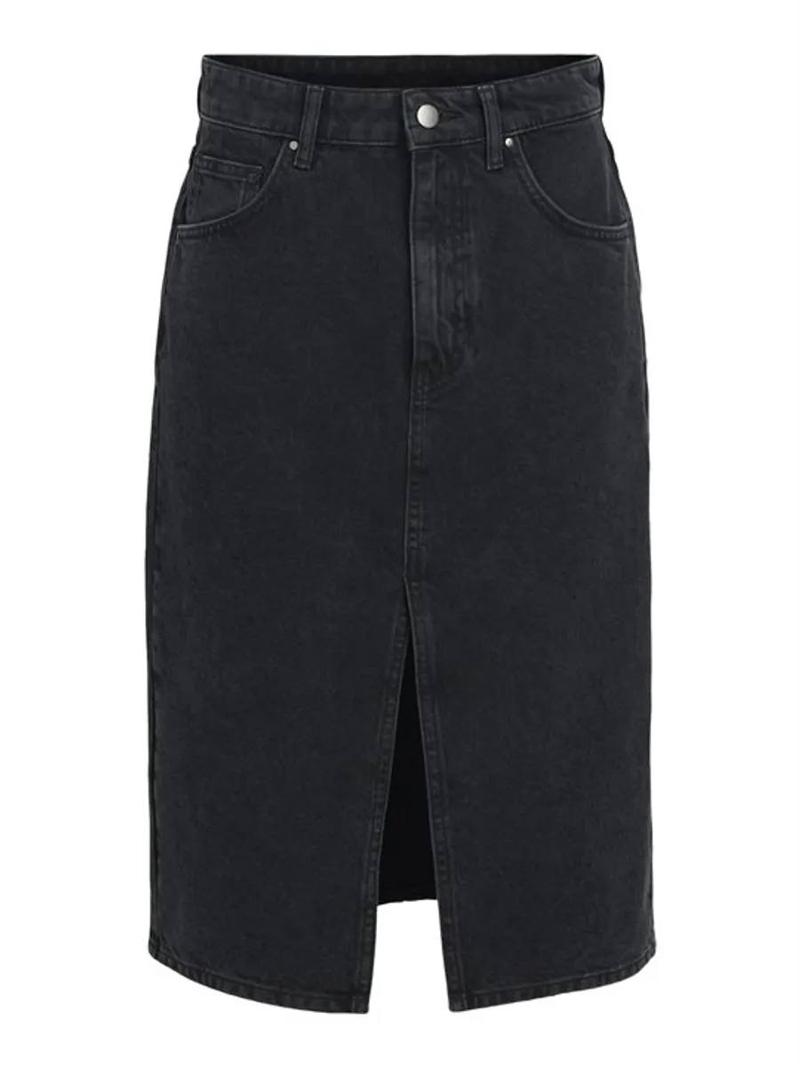 Object - Harlow Midi Denim Skirt - Sort