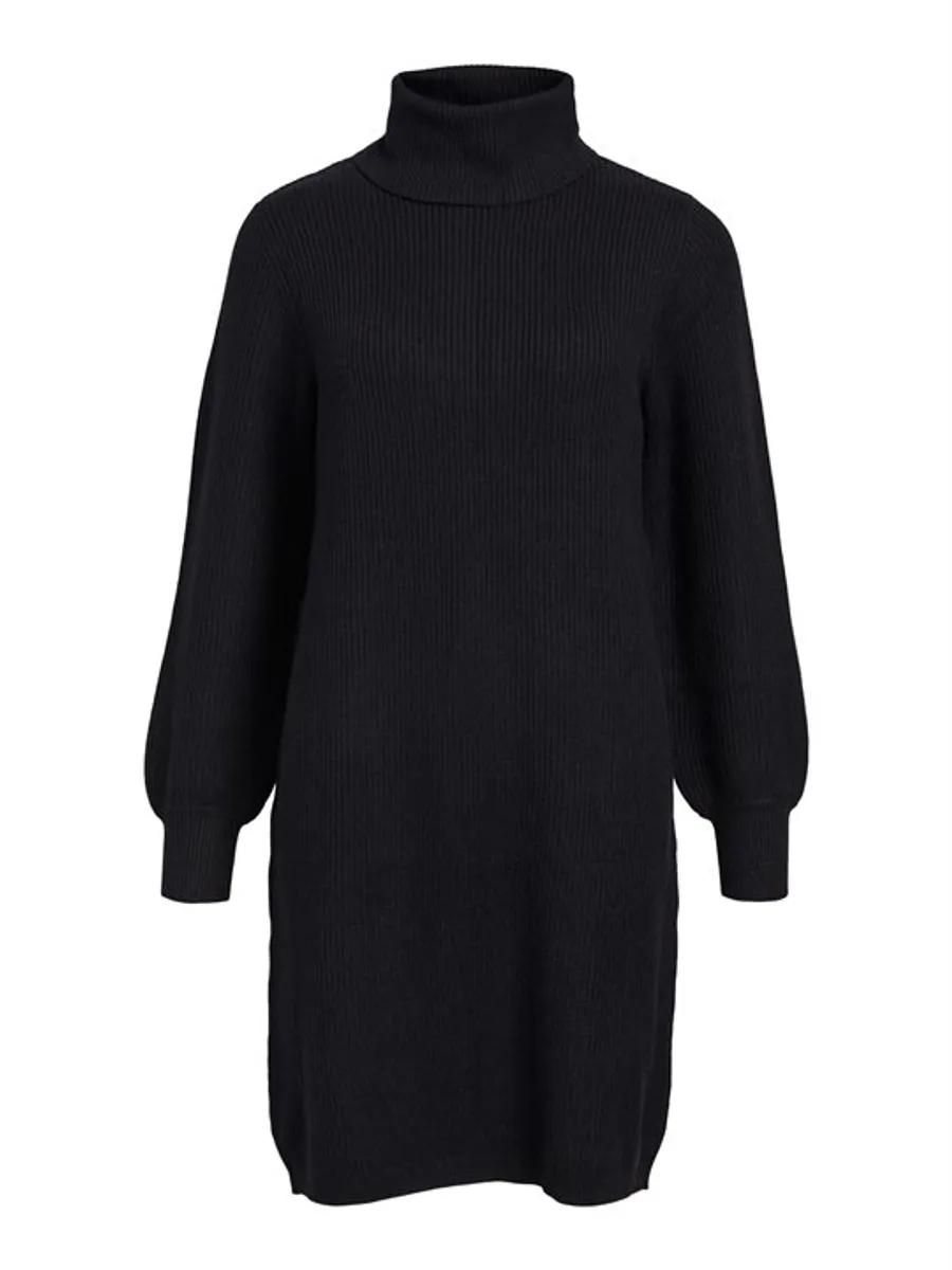 Object - Malena LS Rollneck Dress - Sort