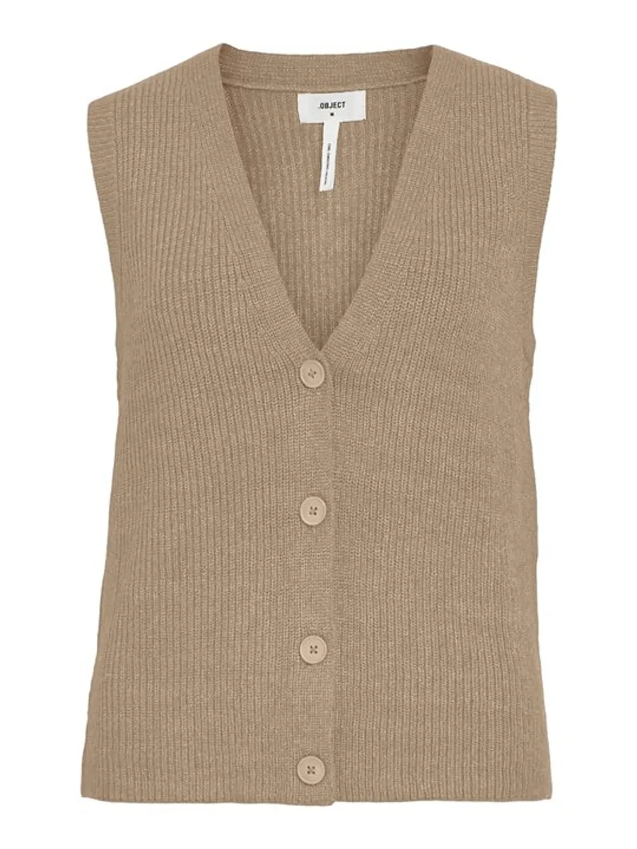 Object - Malena Sl Knit Vest - Fossil