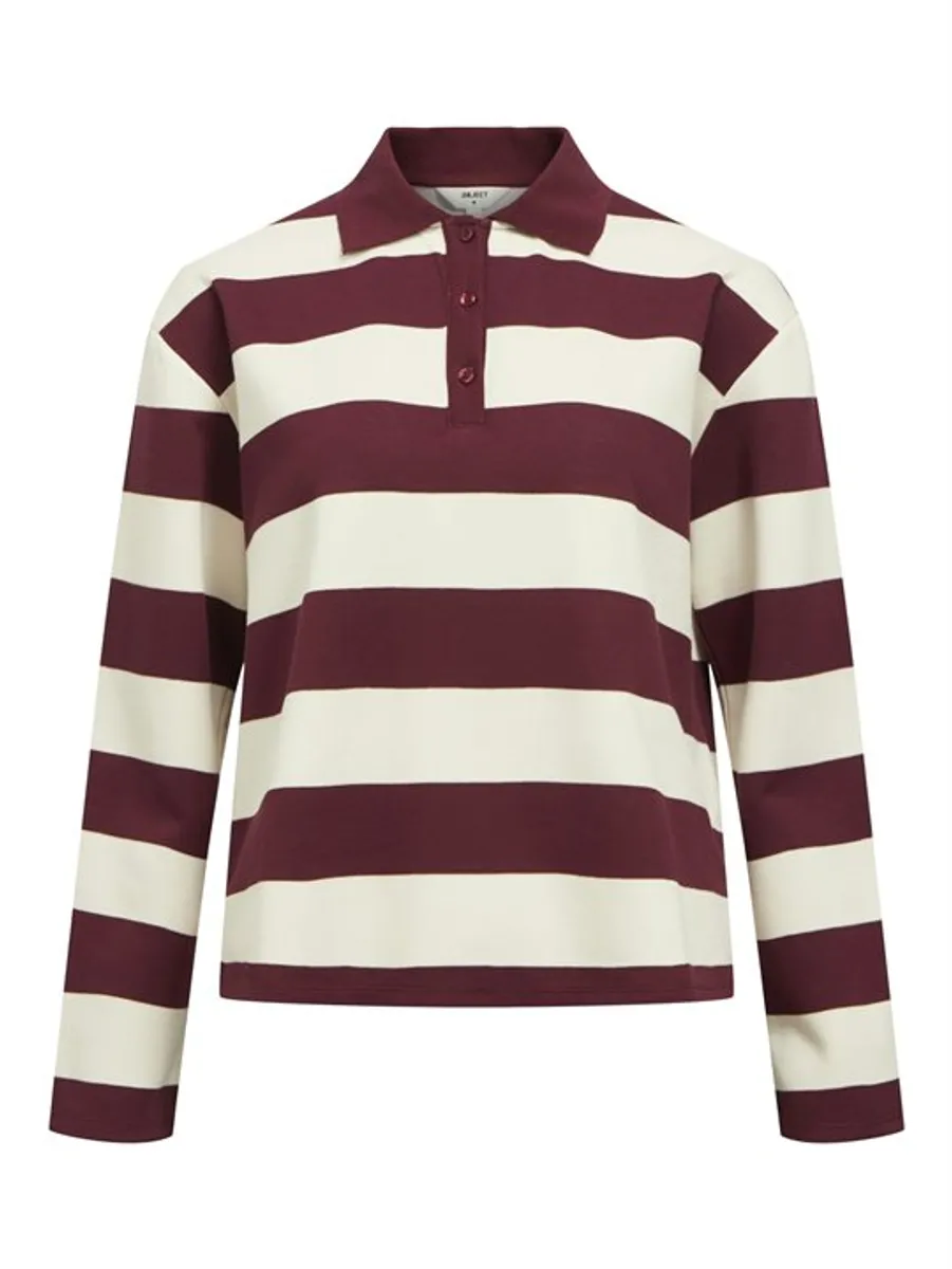 Object - Millie Ls Polo - Cabernet White