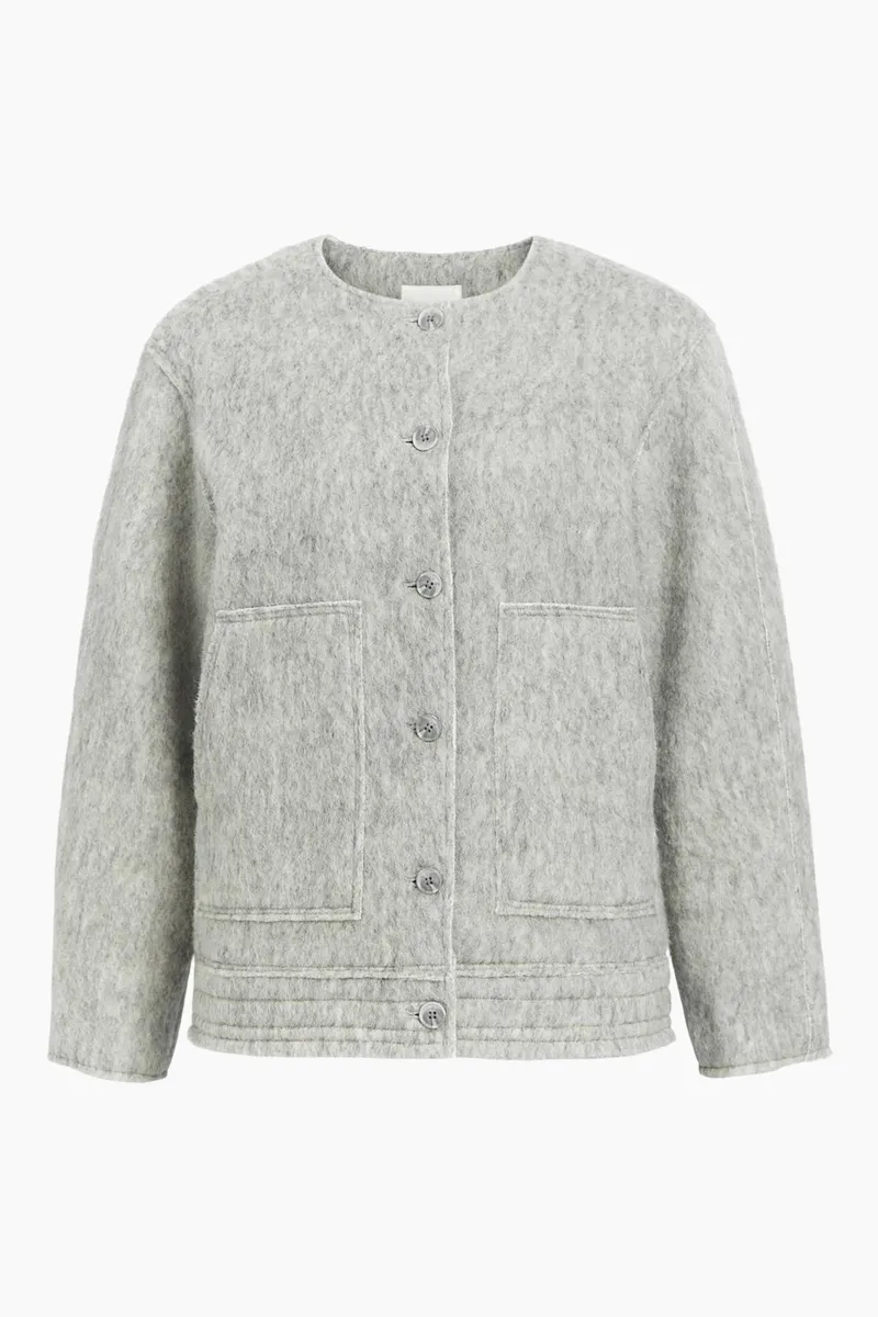 Objkuna Jacket 131 - Light Grey Melange - Object - Grå L