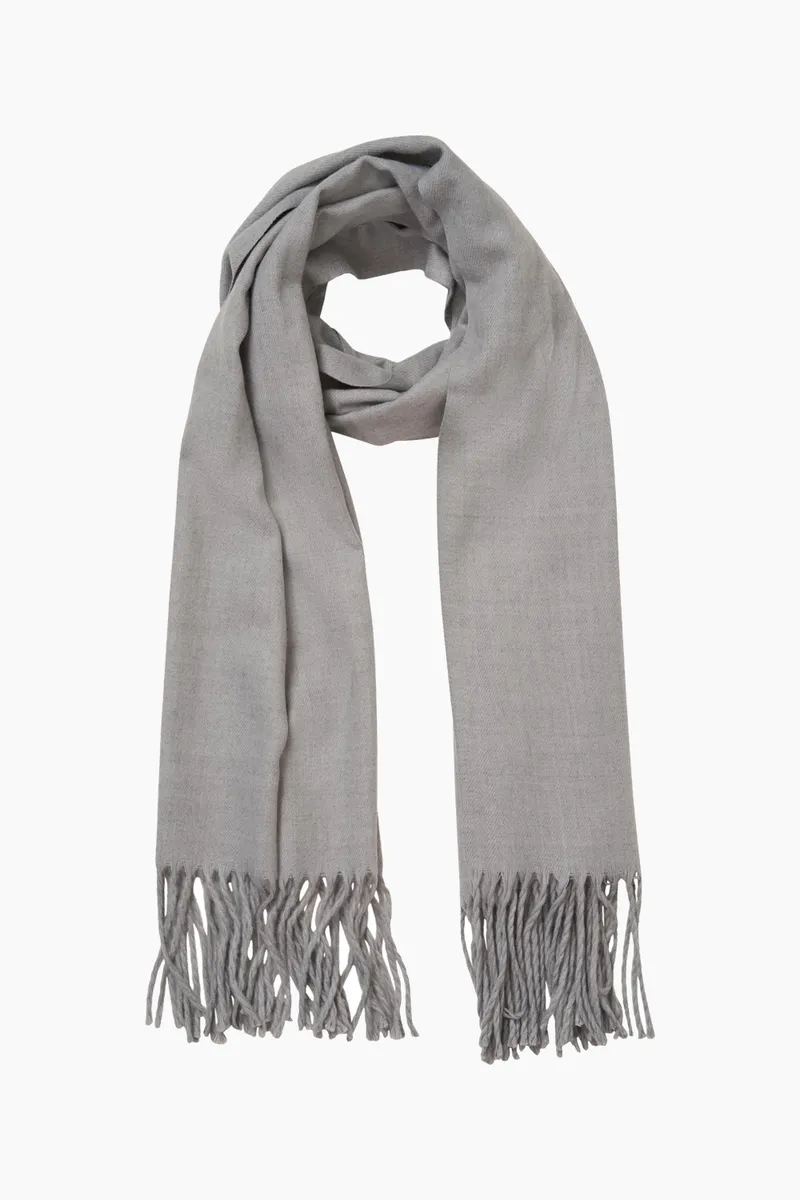 Objmarilyn Wool Scarf - Medium Grey Melange - Object - Grå One Size