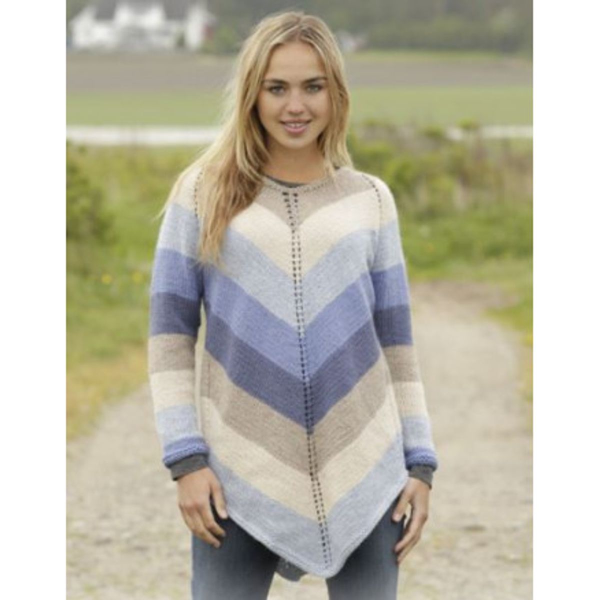 Ocean Stripes by DROPS Design - Tunika Strikkeopskrift str. S - XXXL - Large