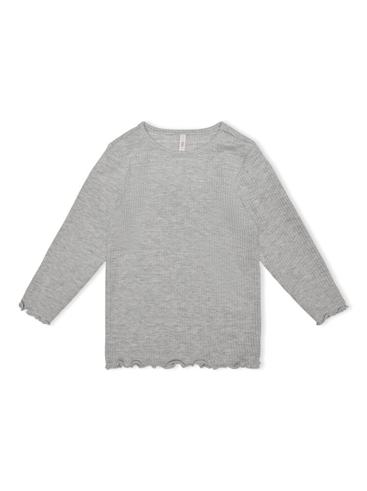 Ola ls glitter top - light grey melange - 86