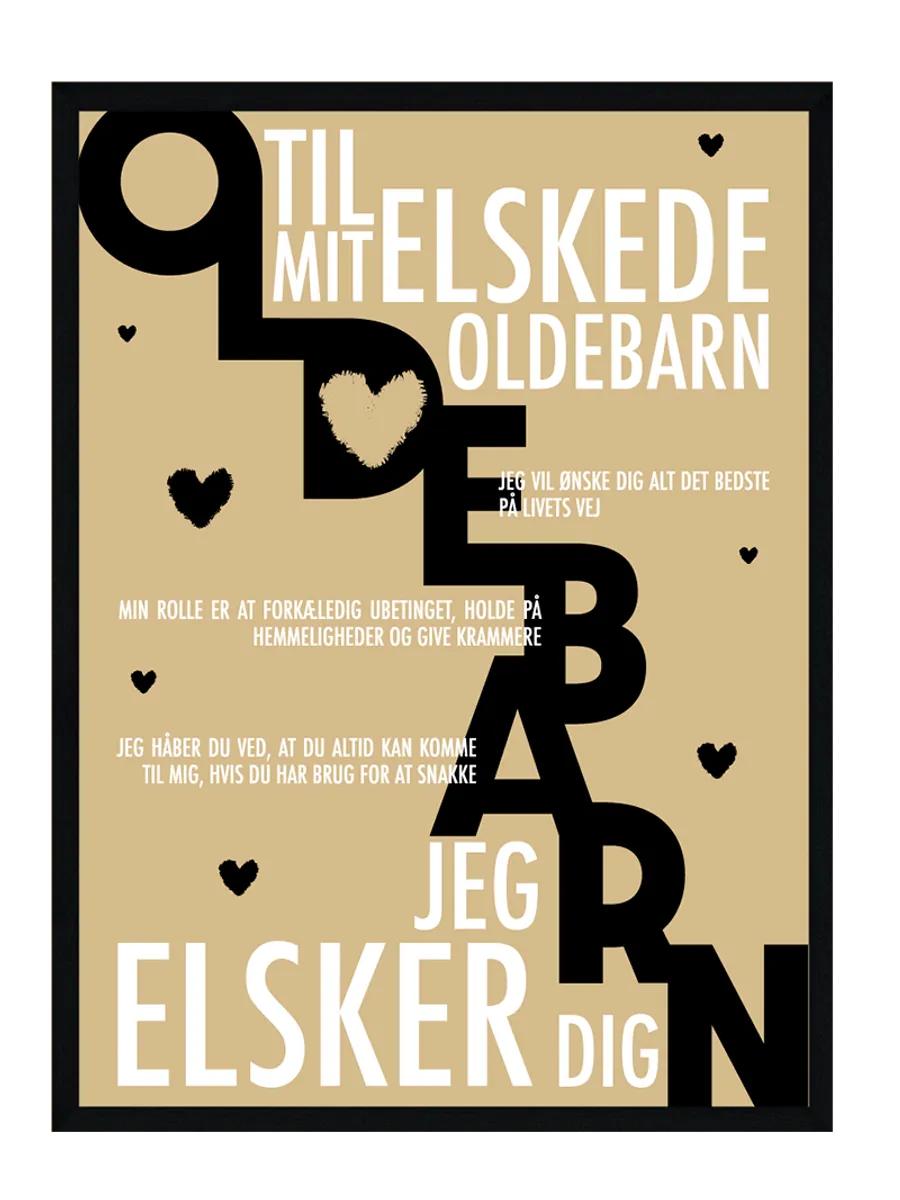 Oldebarn plakat - Personlig plakat