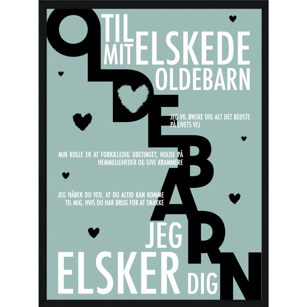 Oldebarn plakat - Personlig plakat