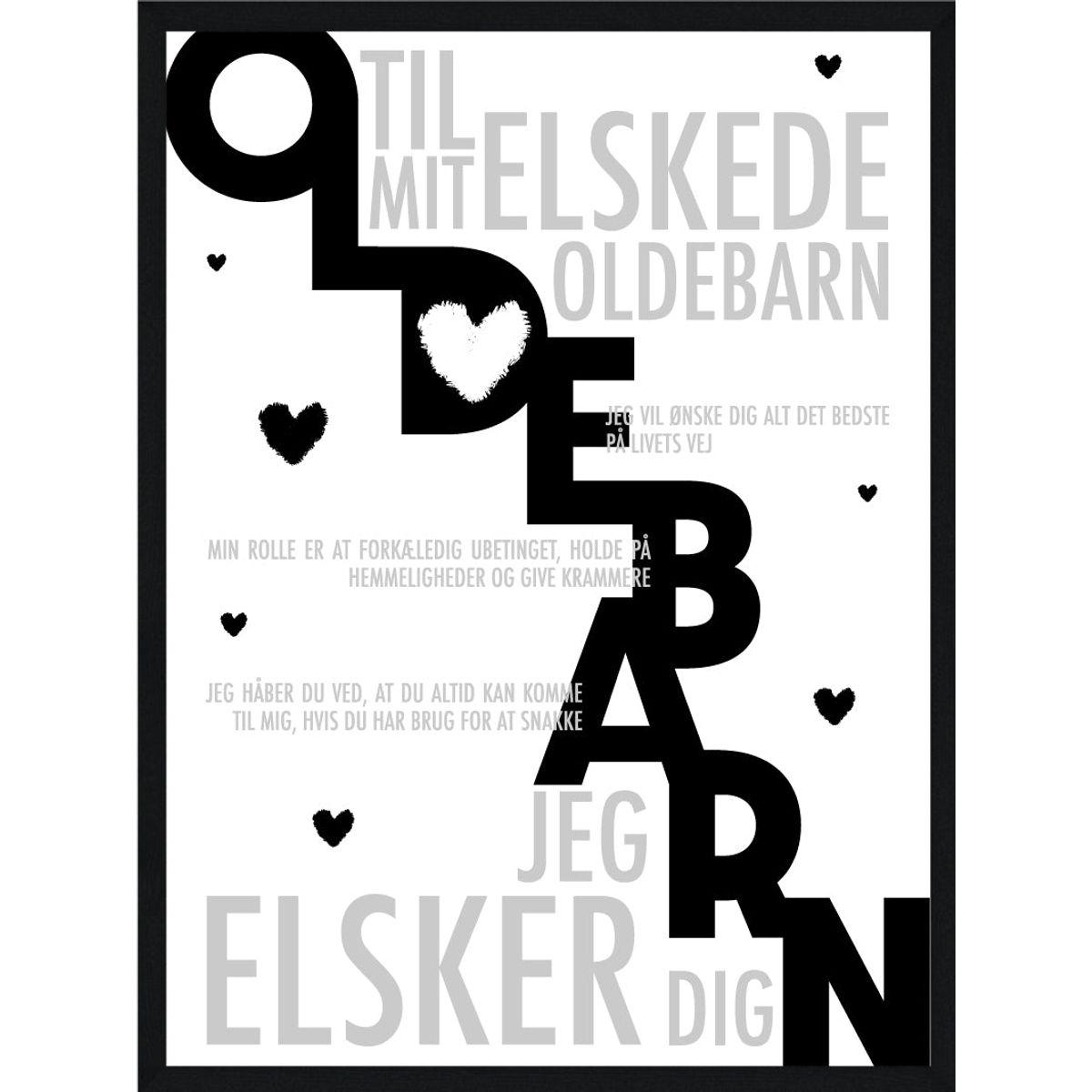 Oldebarn plakat - Personlig plakat