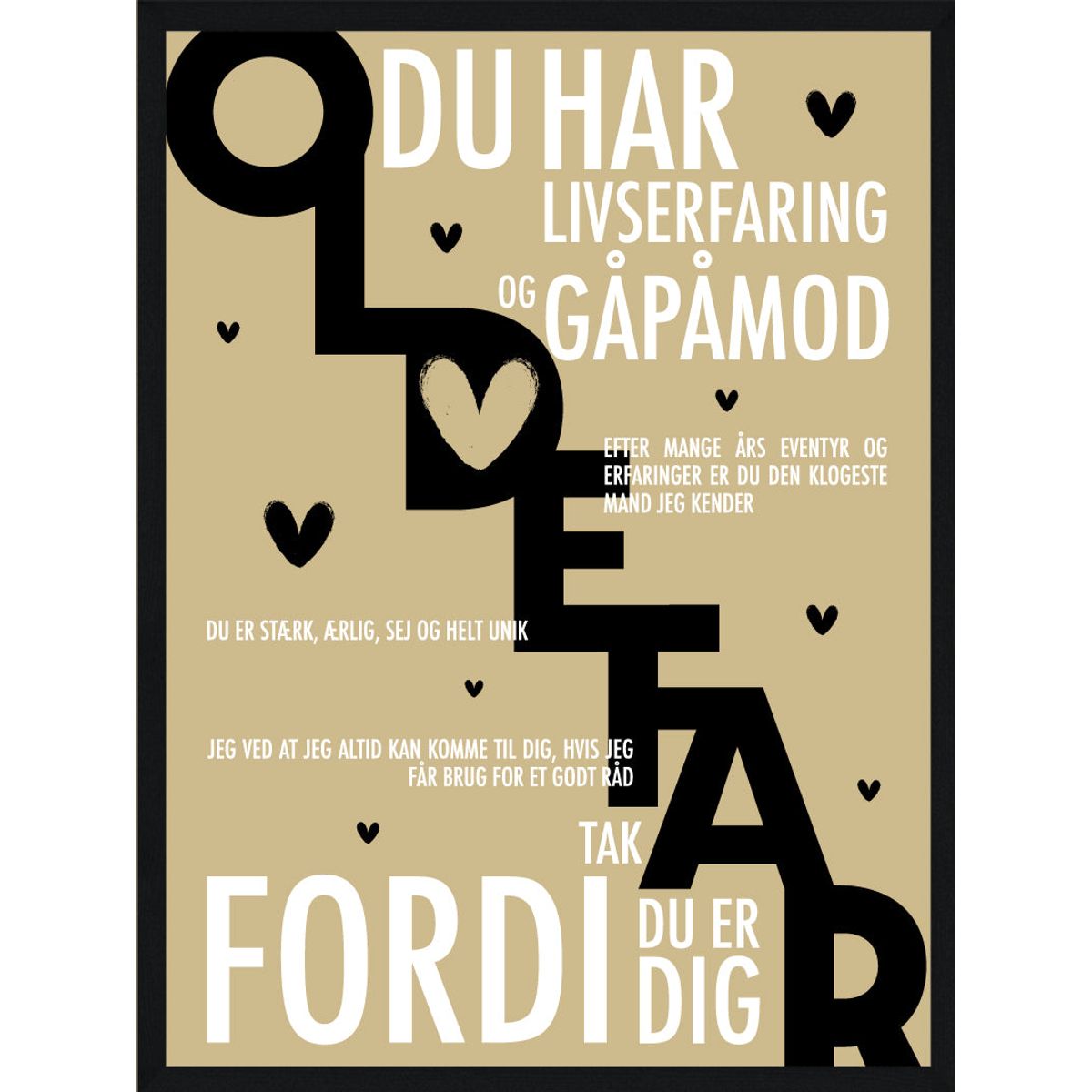 Oldefar plakat - Personlig plakat