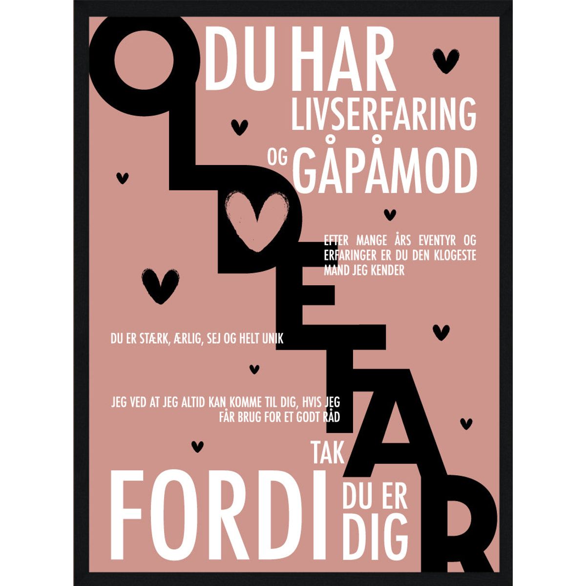 Oldefar plakat - Personlig plakat