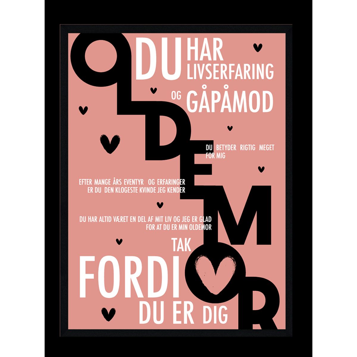 Oldemor plakat - Personlig plakat