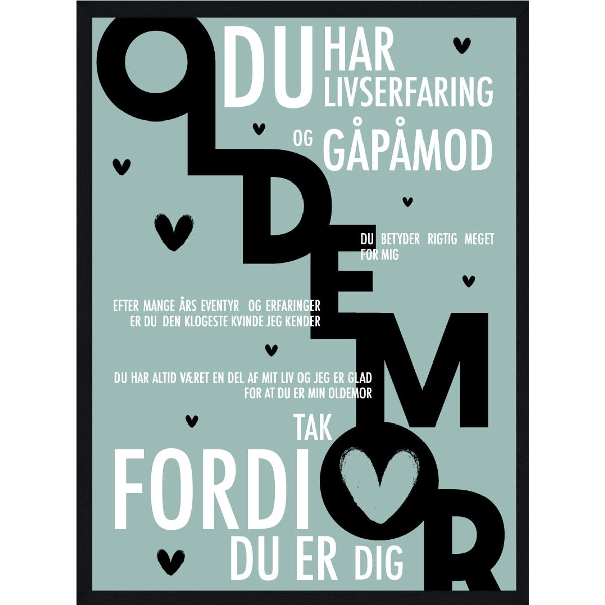 Oldemor plakat - Personlig plakat