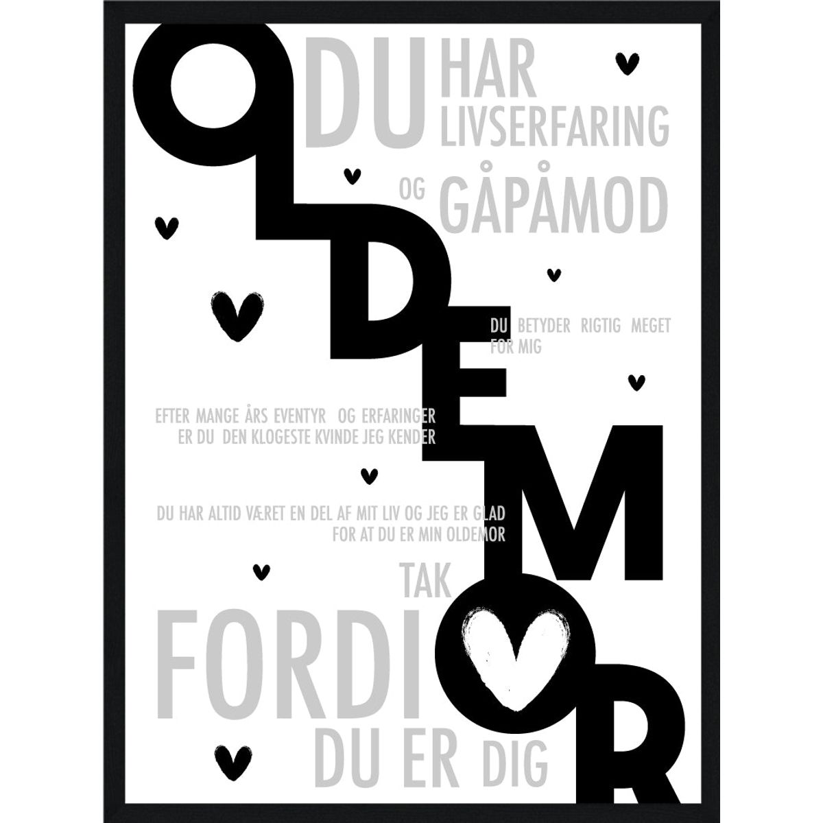 Oldemor plakat - Personlig plakat