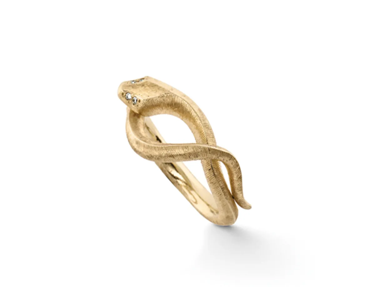 Ole Lynggaard Snake ring S - A2672-401 4 brill ialt 0,02 ct 50