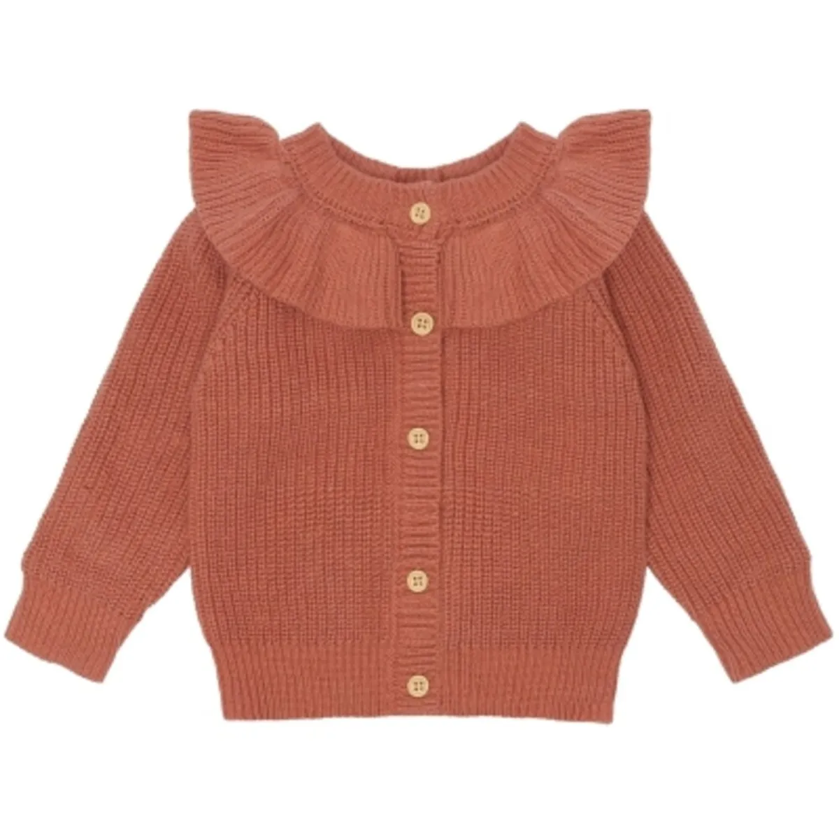 Olly Collar Cardigan - Cedar Wood - 80