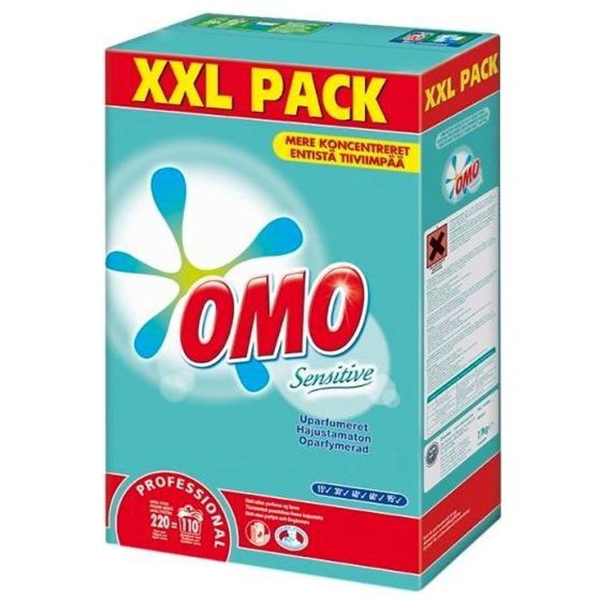 Omo Professionel Sensitive uden parfume til alle tekstiler 7.7 kg