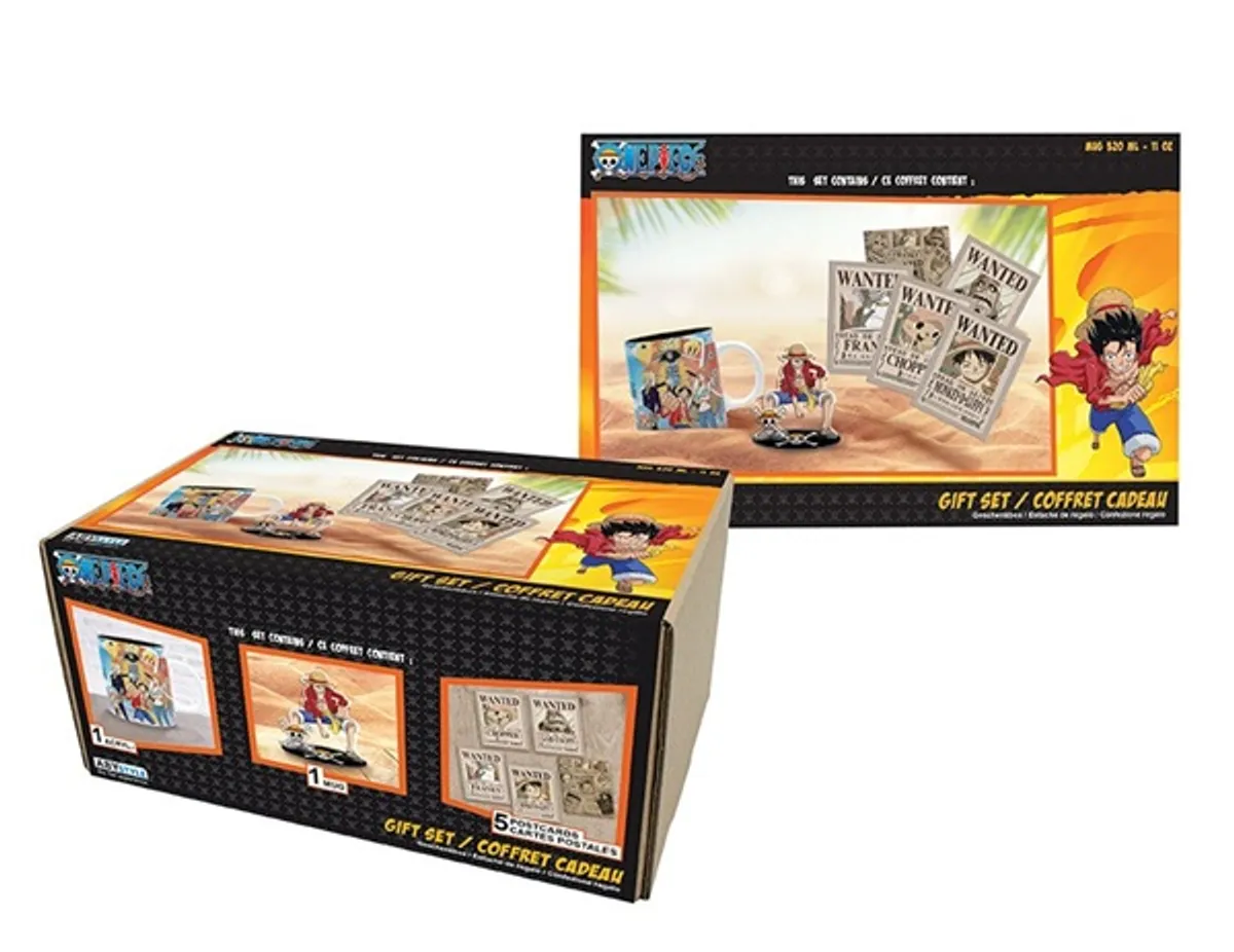 One Piece - Gift Set (Postcards, acrylic Luffy, & Mug320ml )