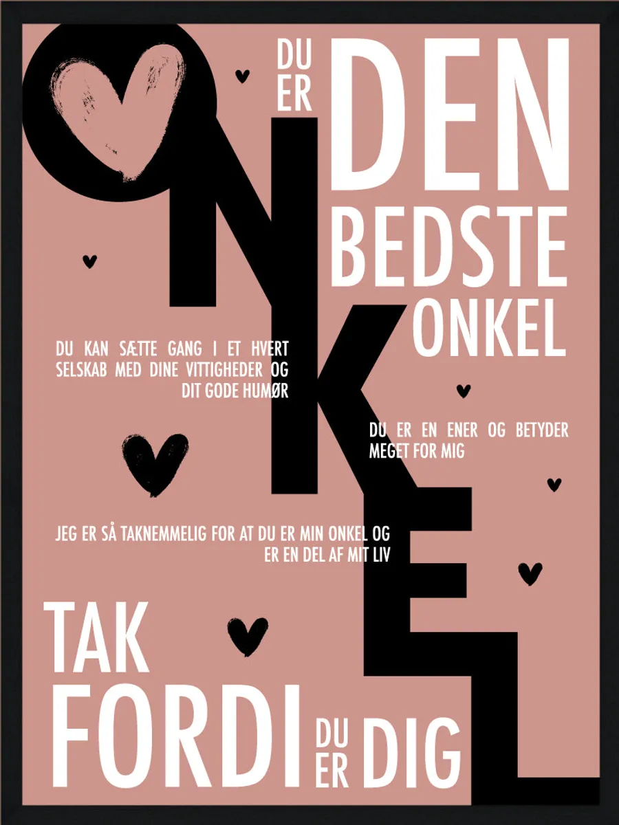 Onkel plakat - Personlig plakat