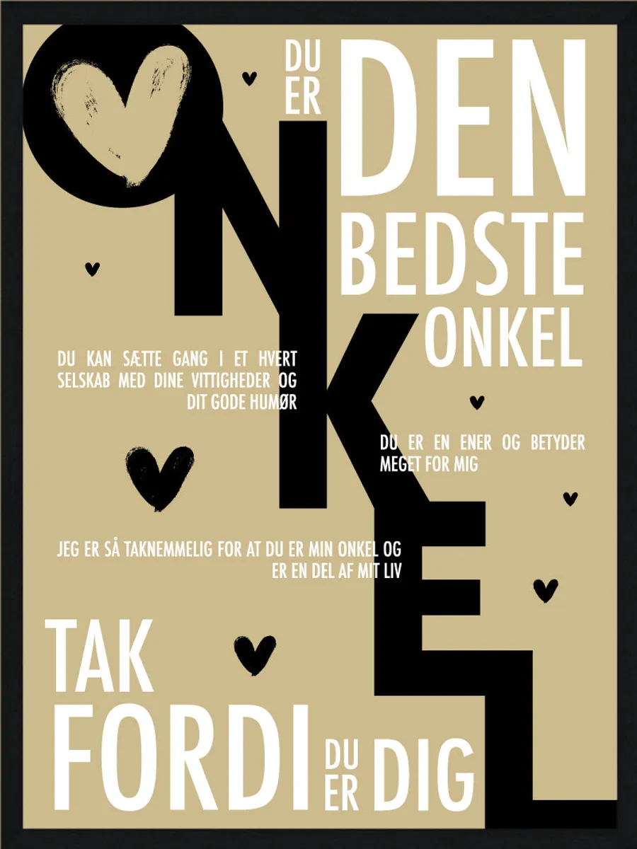 Onkel plakat - Personlig plakat