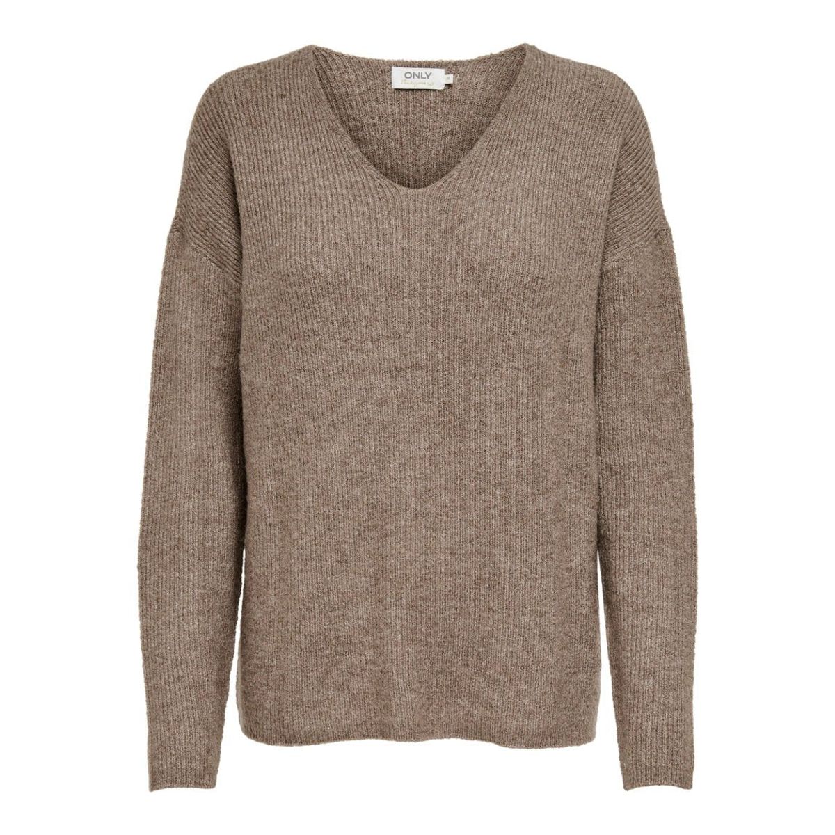 Onlcamilla V-Neck L/S Pullover Caribou/MELANGE L