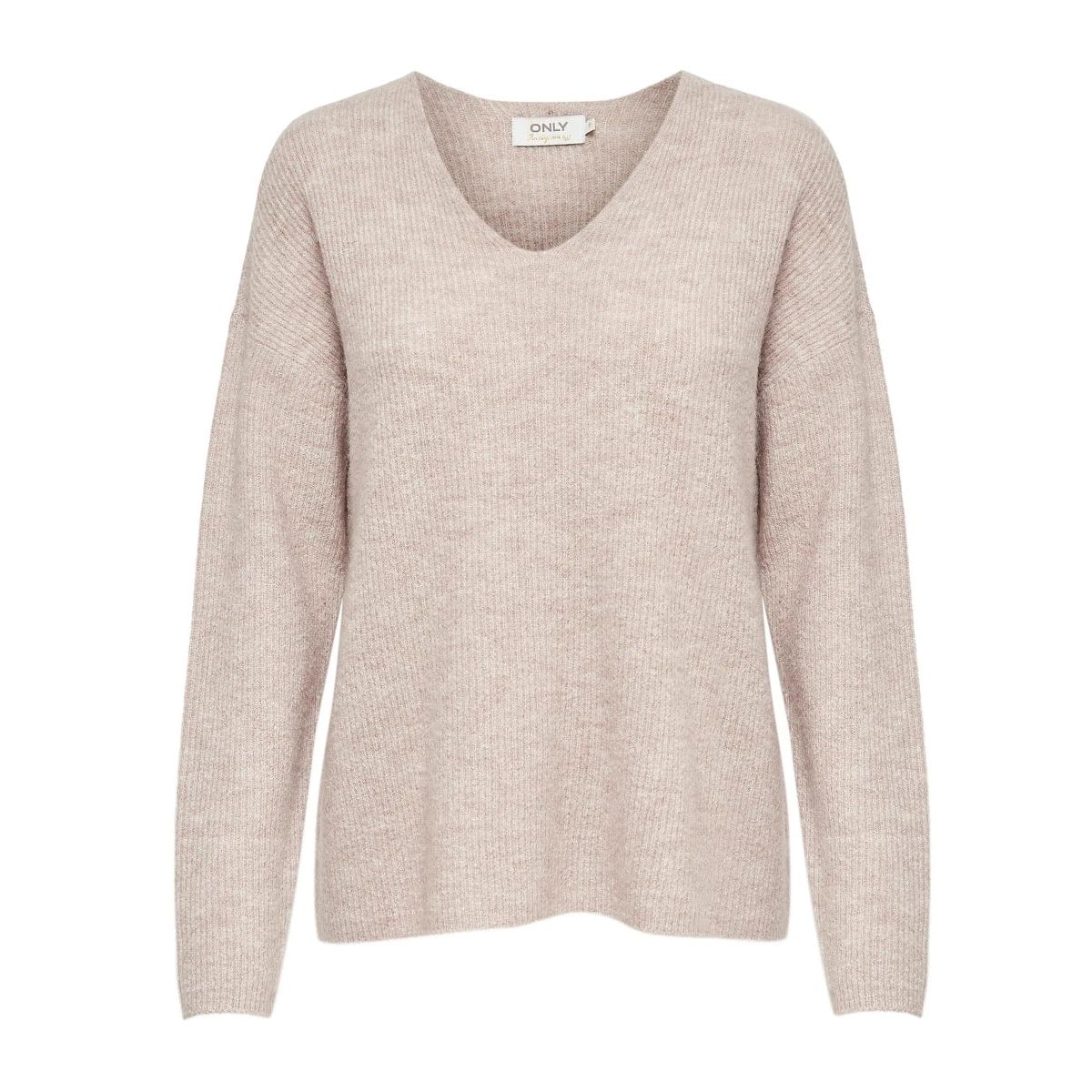 Onlcamilla V-Neck L/S Pullover Pumice Stone/Melange M