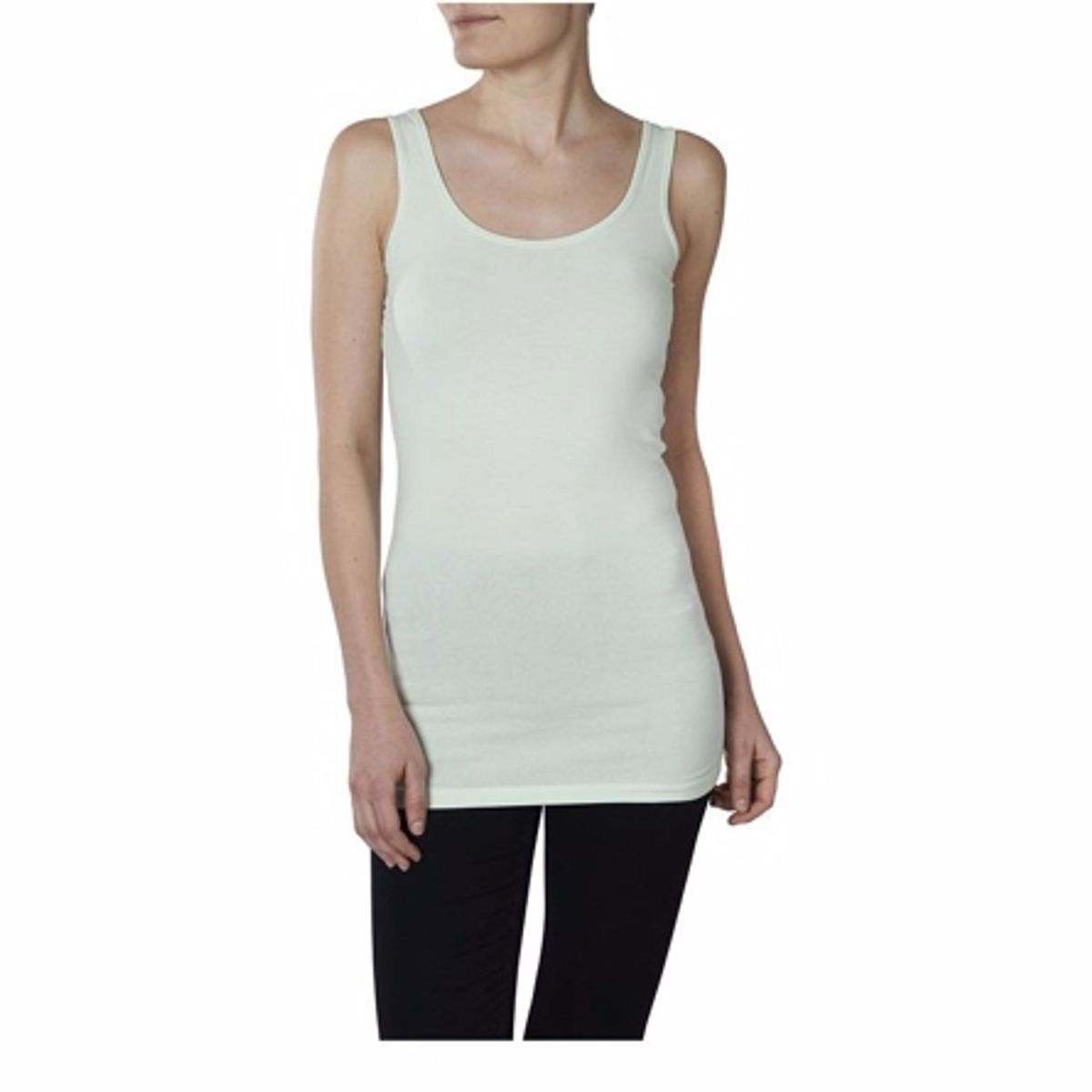 ONLY Lang Basis Tanktop Hvid