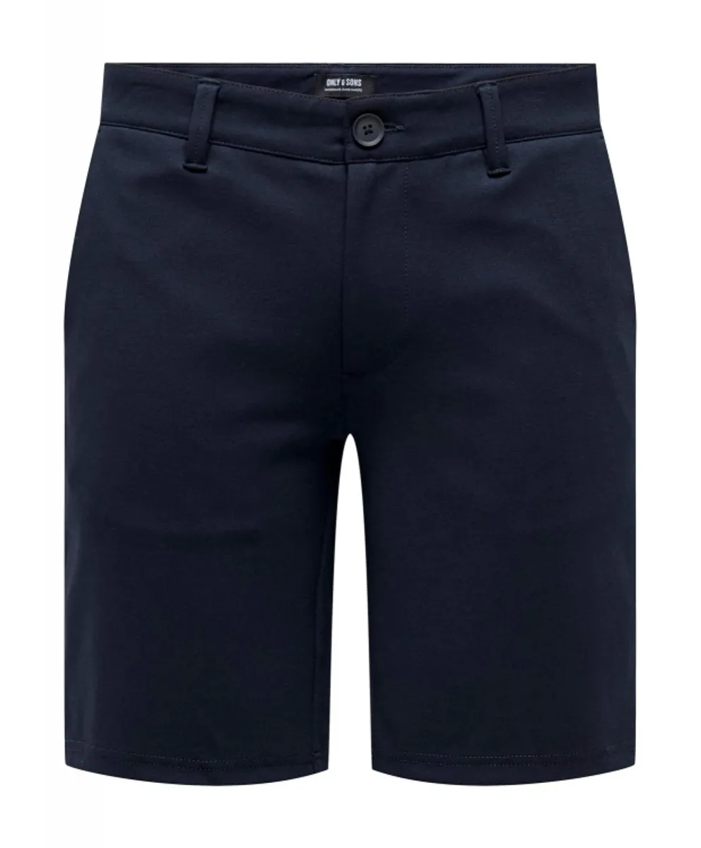 ONLY & SONS chino shorts i bambus i navy til herre