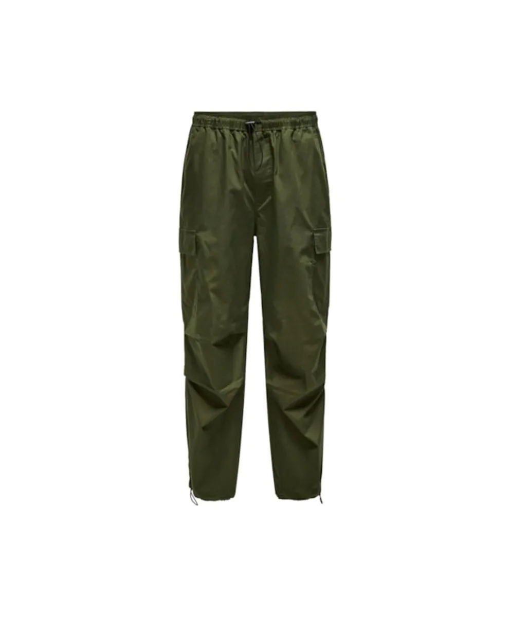 ONLY & SONS Loose Fit Cargobukser i olive til herre