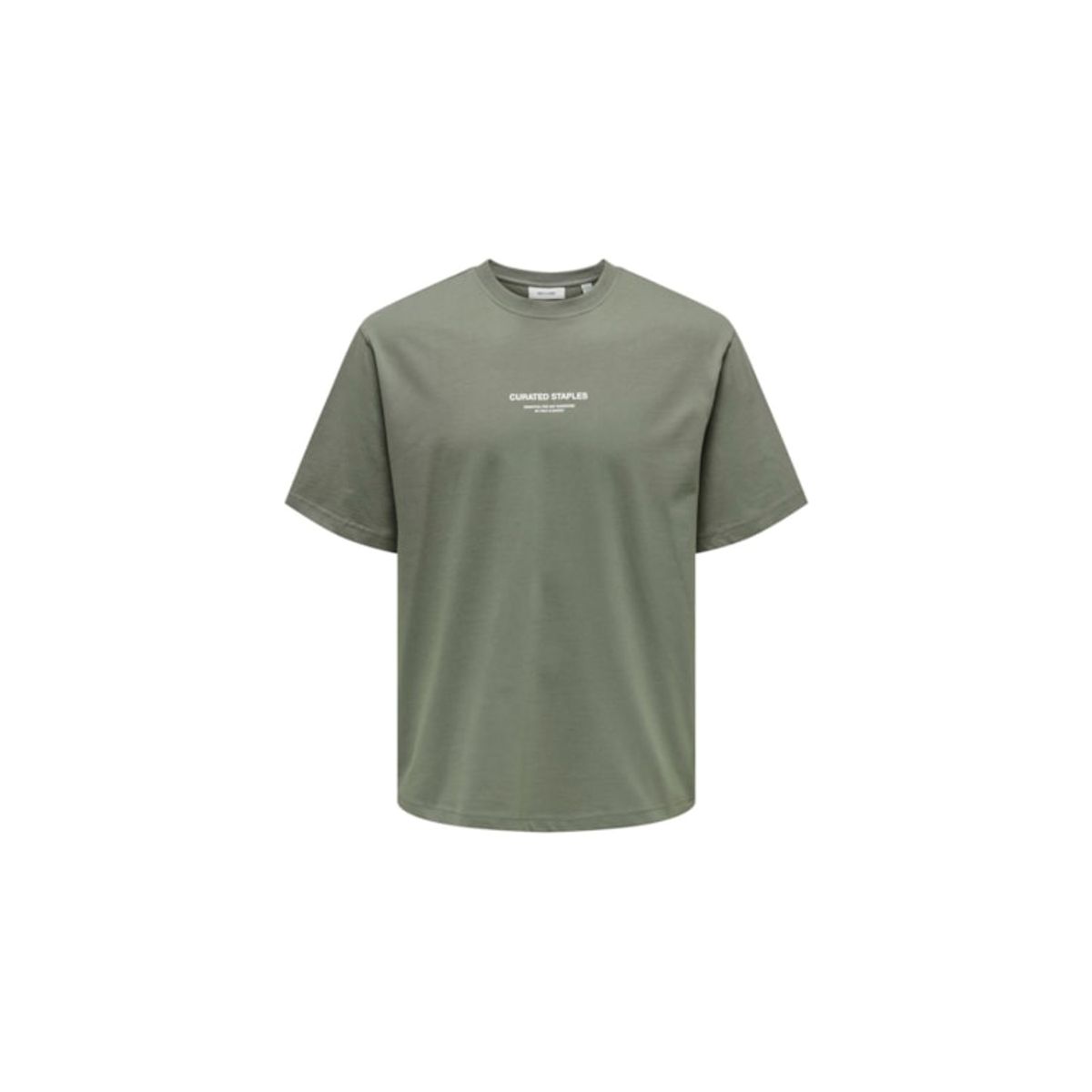 ONLY & SONS O-neck T-Shirt i Castor Gray til herre