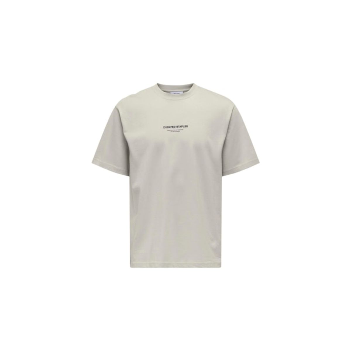 ONLY & SONS O-neck T-Shirt i Silver Lining til herre