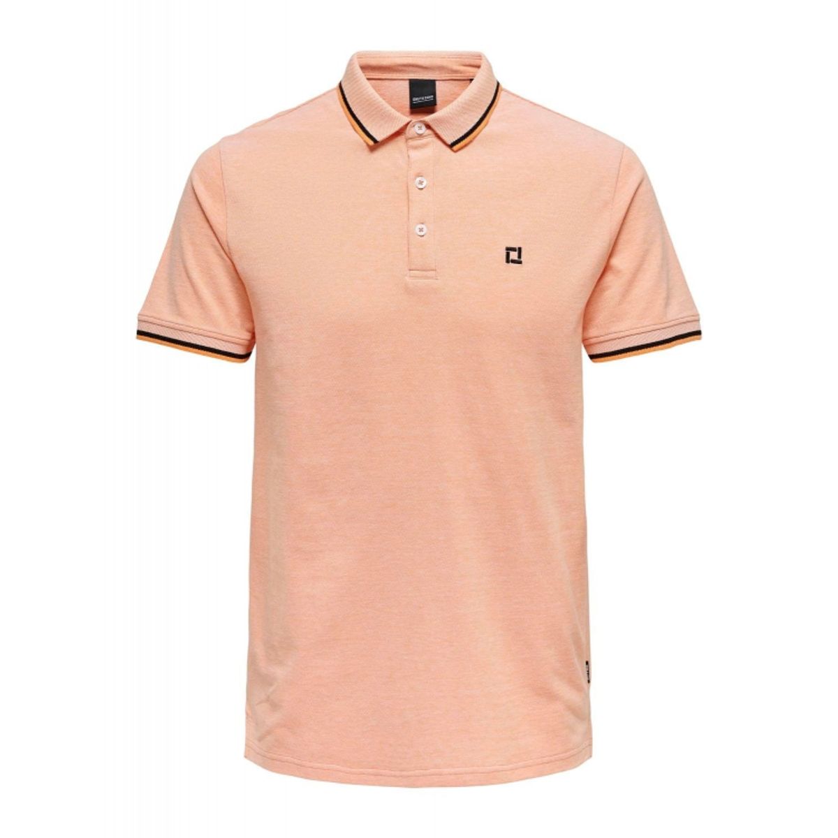 ONLY & SONS polo t-shirt i orange til herre | Regular fit |