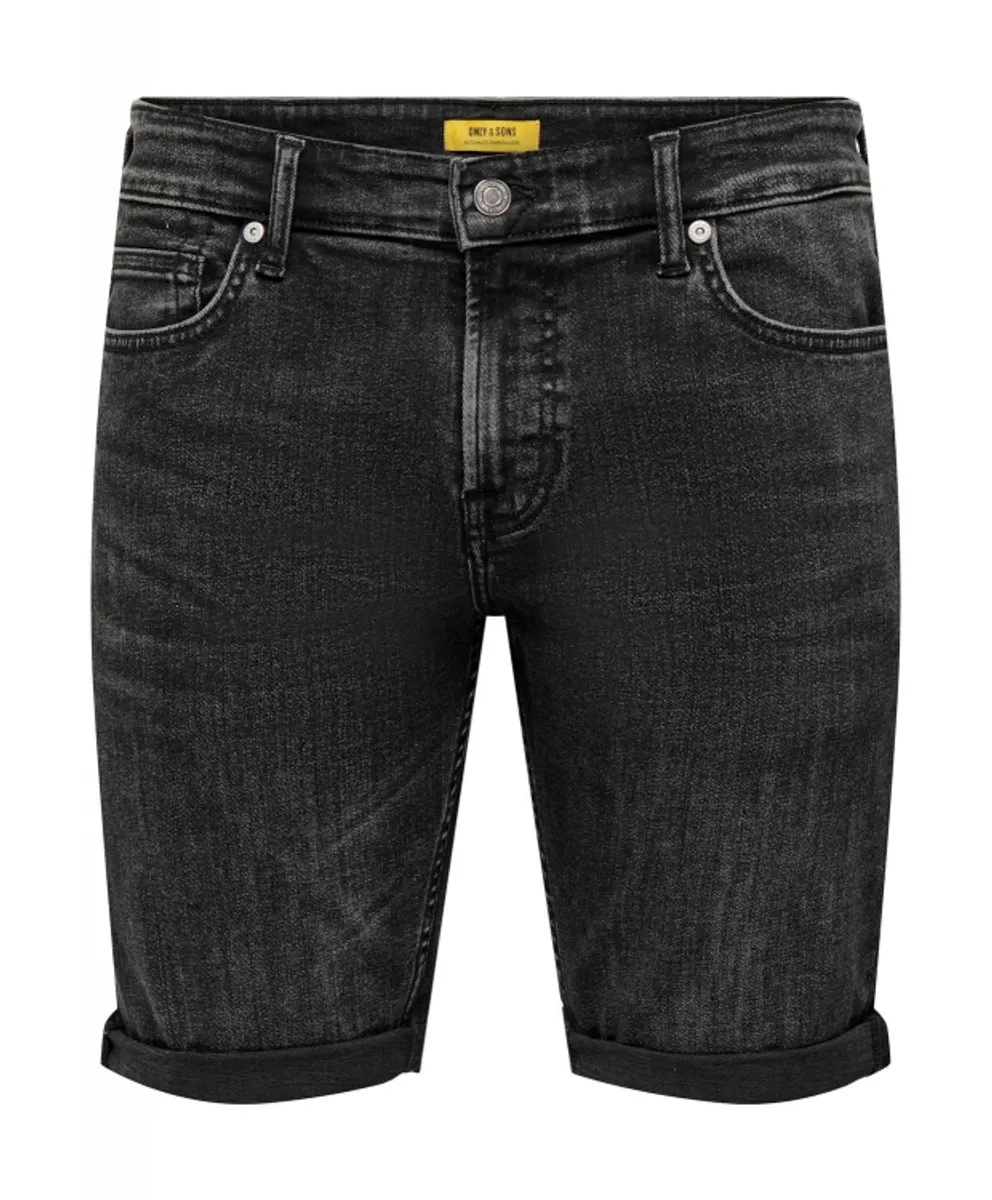 ONLY & SONS shorts i mørk denim til herre