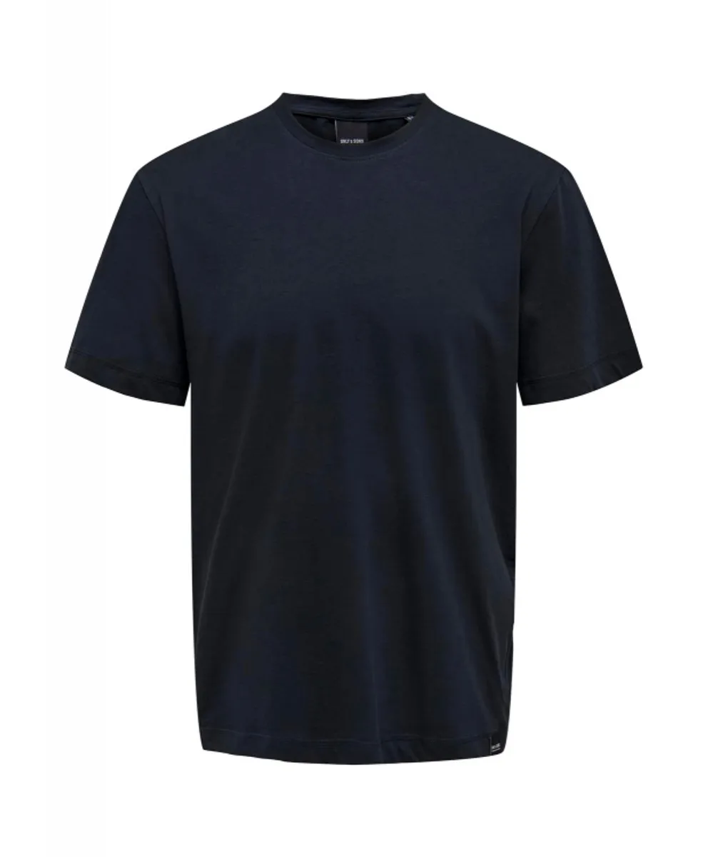 ONLY & SONS t-shirt i navy til herre | Regular fit |