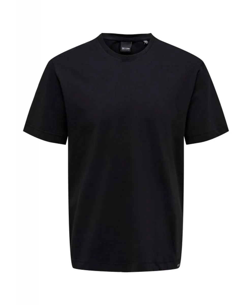 ONLY & SONS t-shirt i sort til herre | Regular fit |