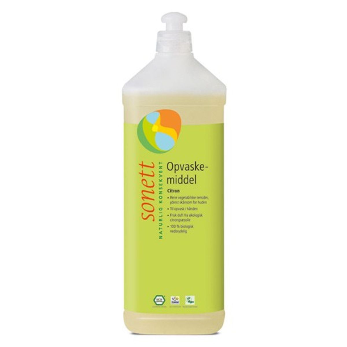 Opvaskemiddel citron Sonett - 1 ltr - DISCOUNT PRIS