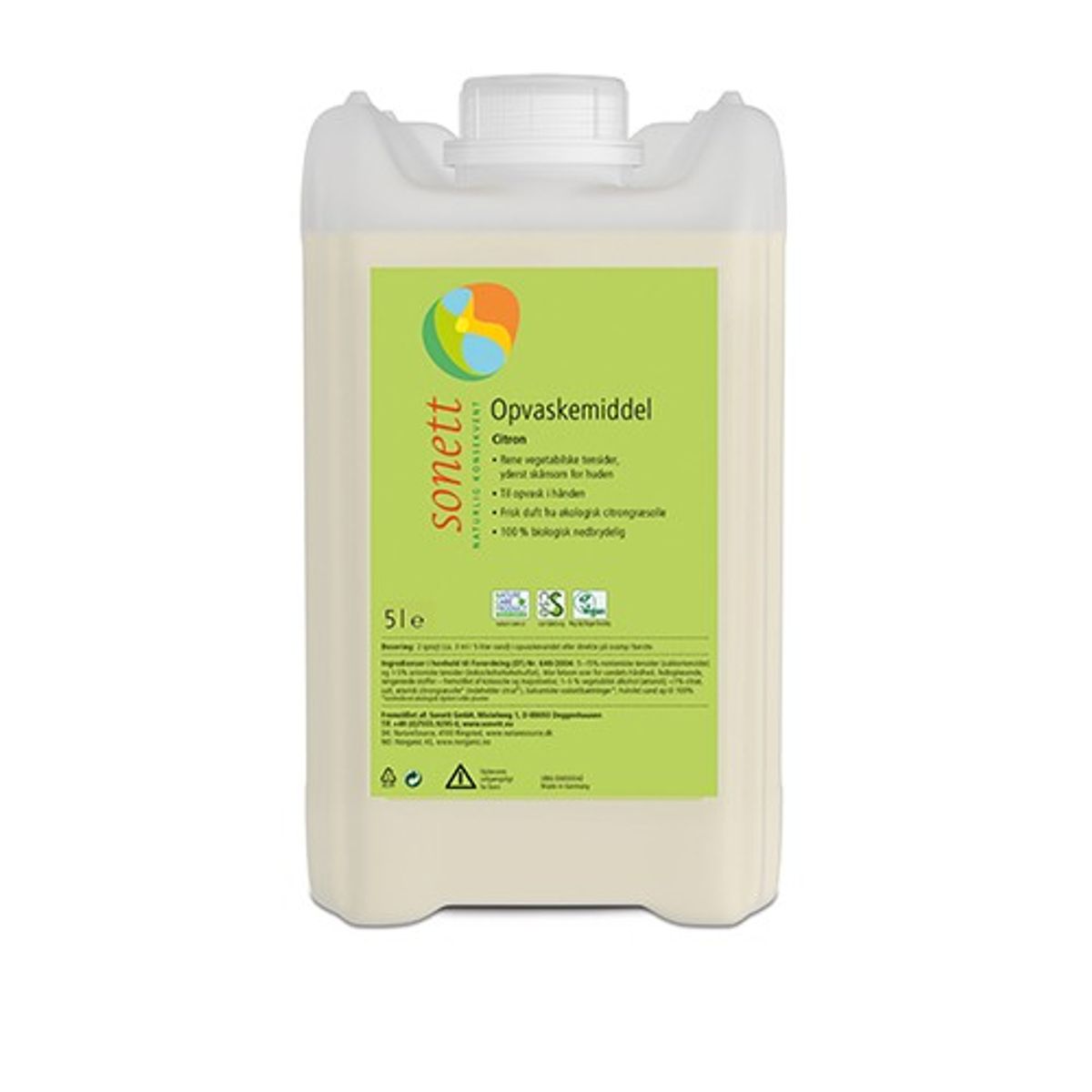 Opvaskemiddel citron Sonett - 5 liter - Sonett