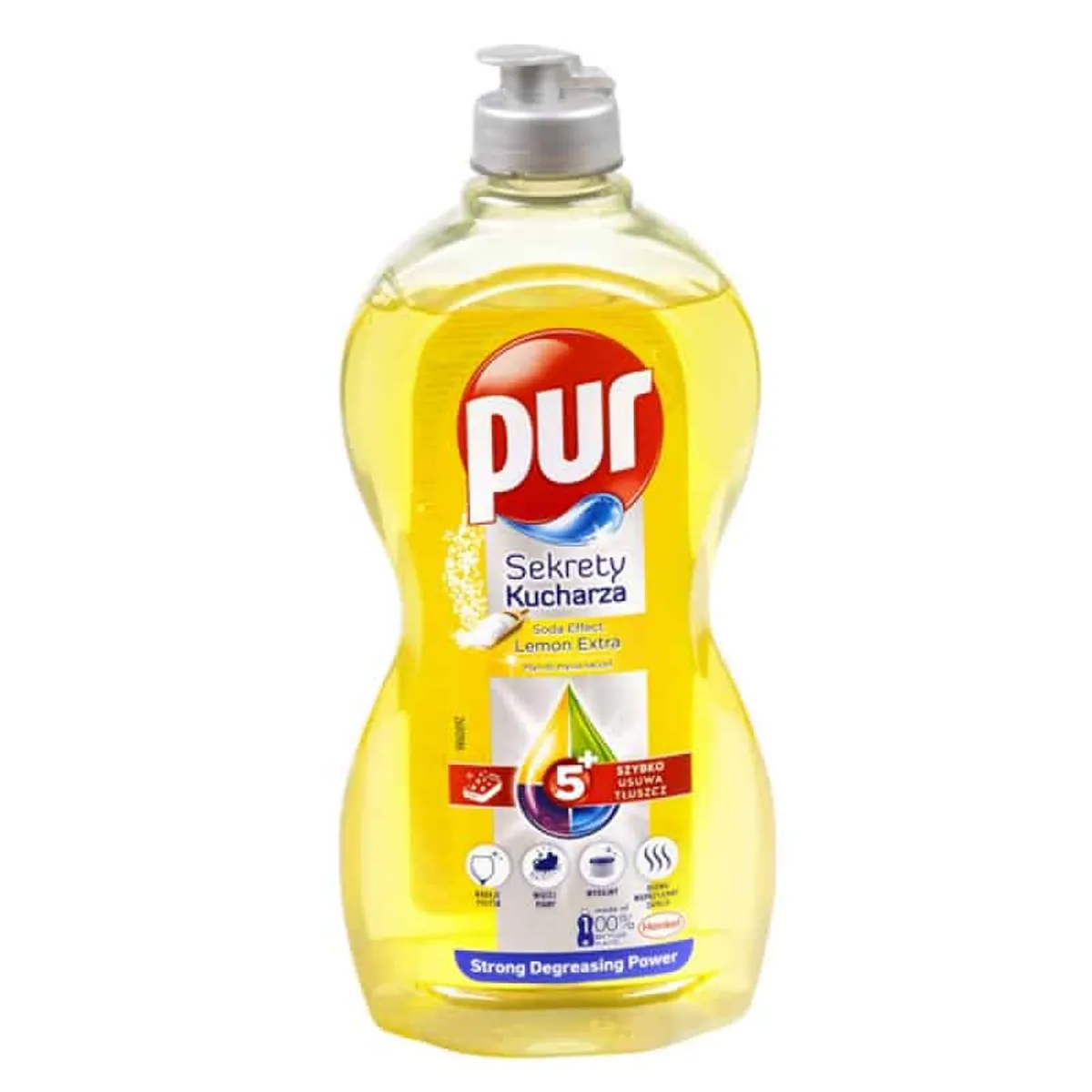 Opvaskemiddel PUR citron 450ml effektivt og skinnende.