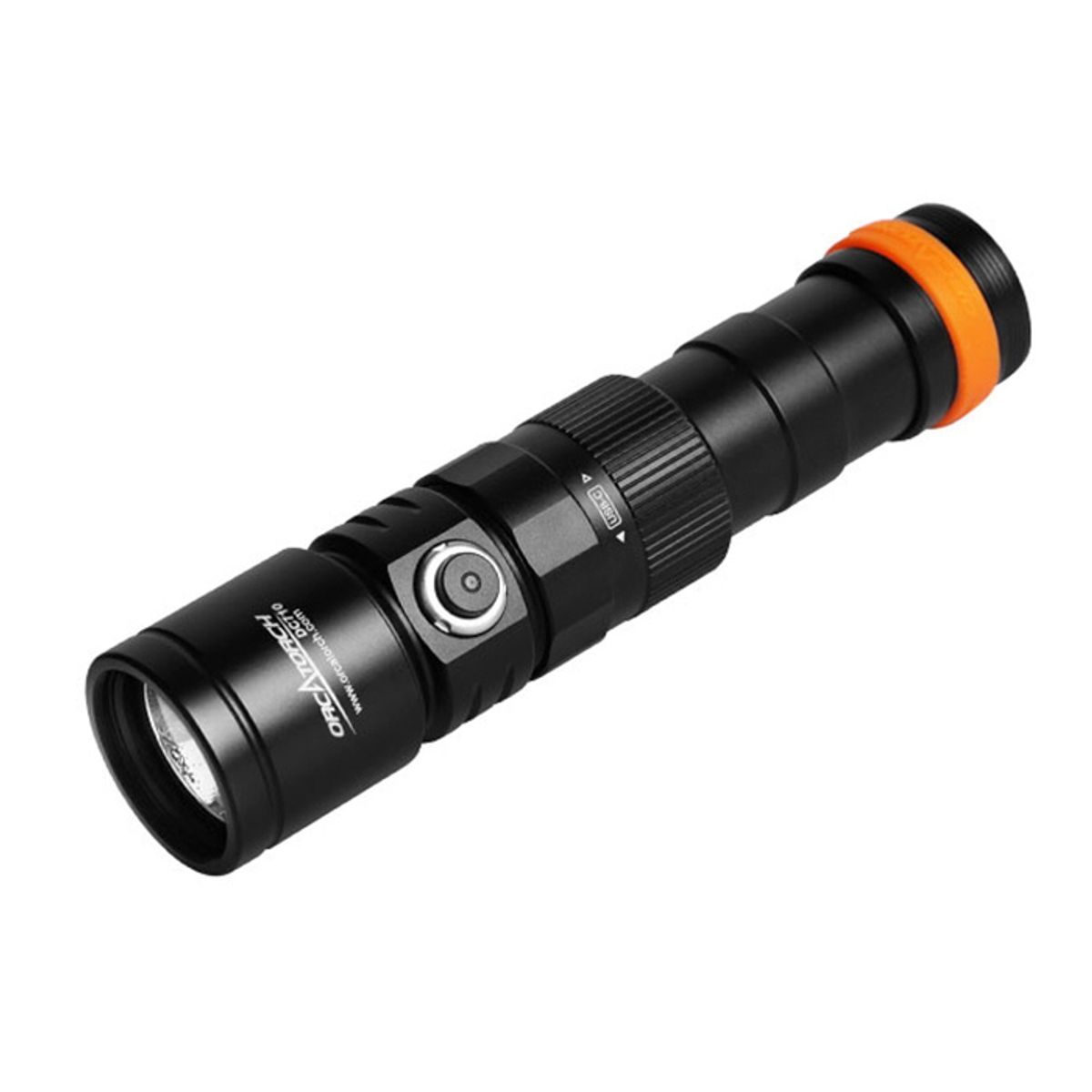 OrcaTorch DC710 3000 lumen - Dykkerlygte Sort