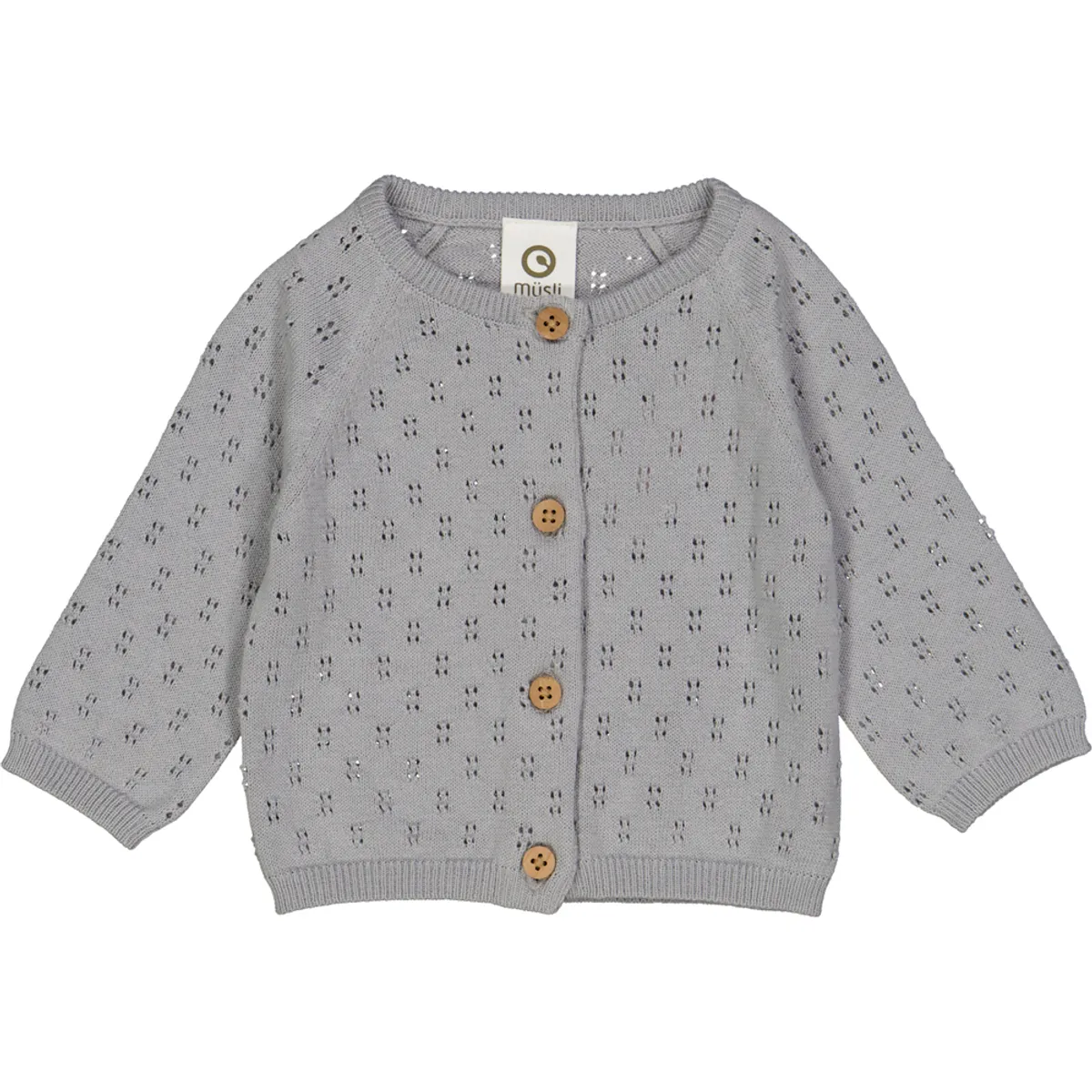 Organic pointelle cardigan (3 år/98 cm)