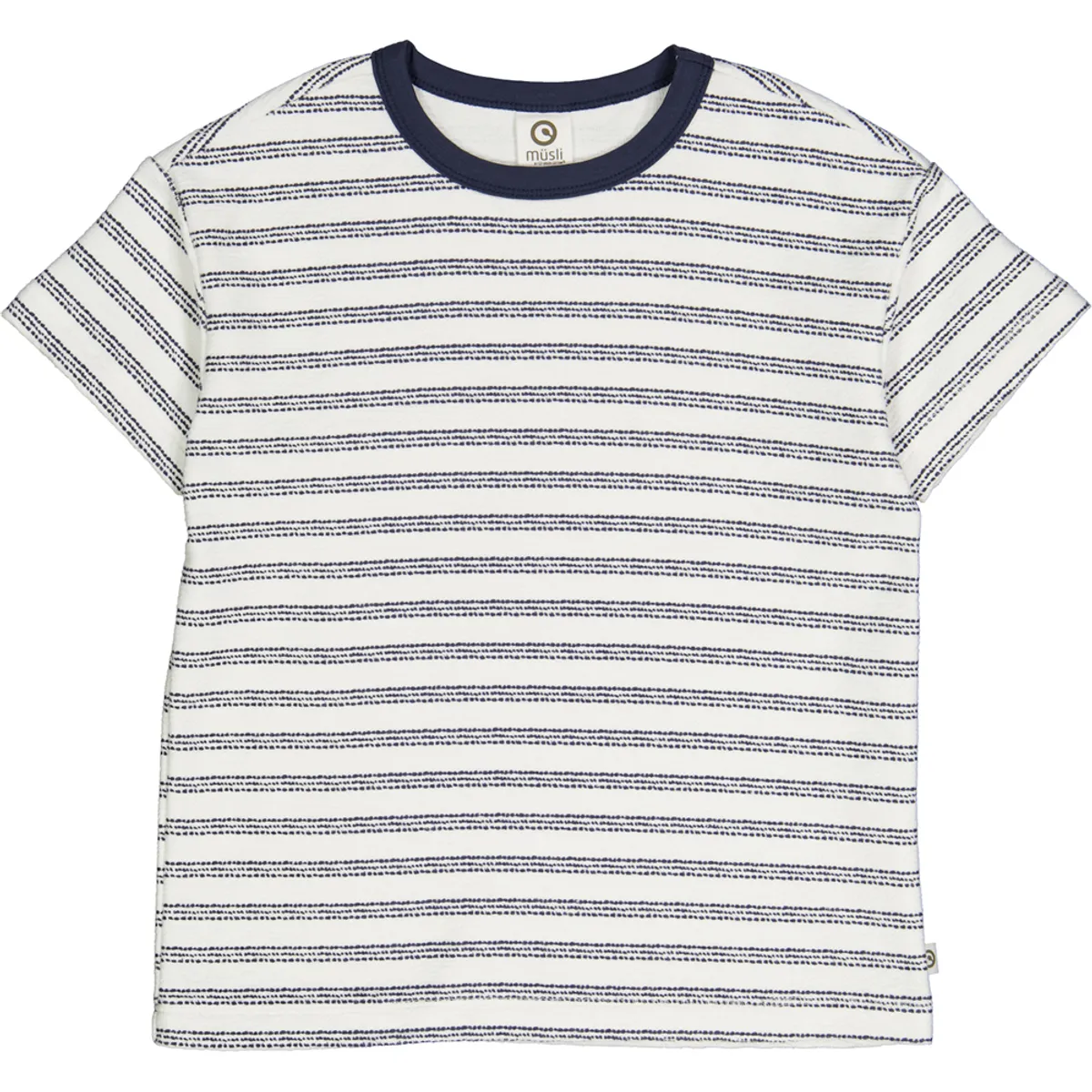 Organic stribet t-shirt (7 år/122 cm)