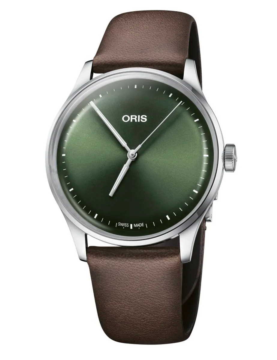 Oris Artelier S i stål med brun rem, Ø 38mm