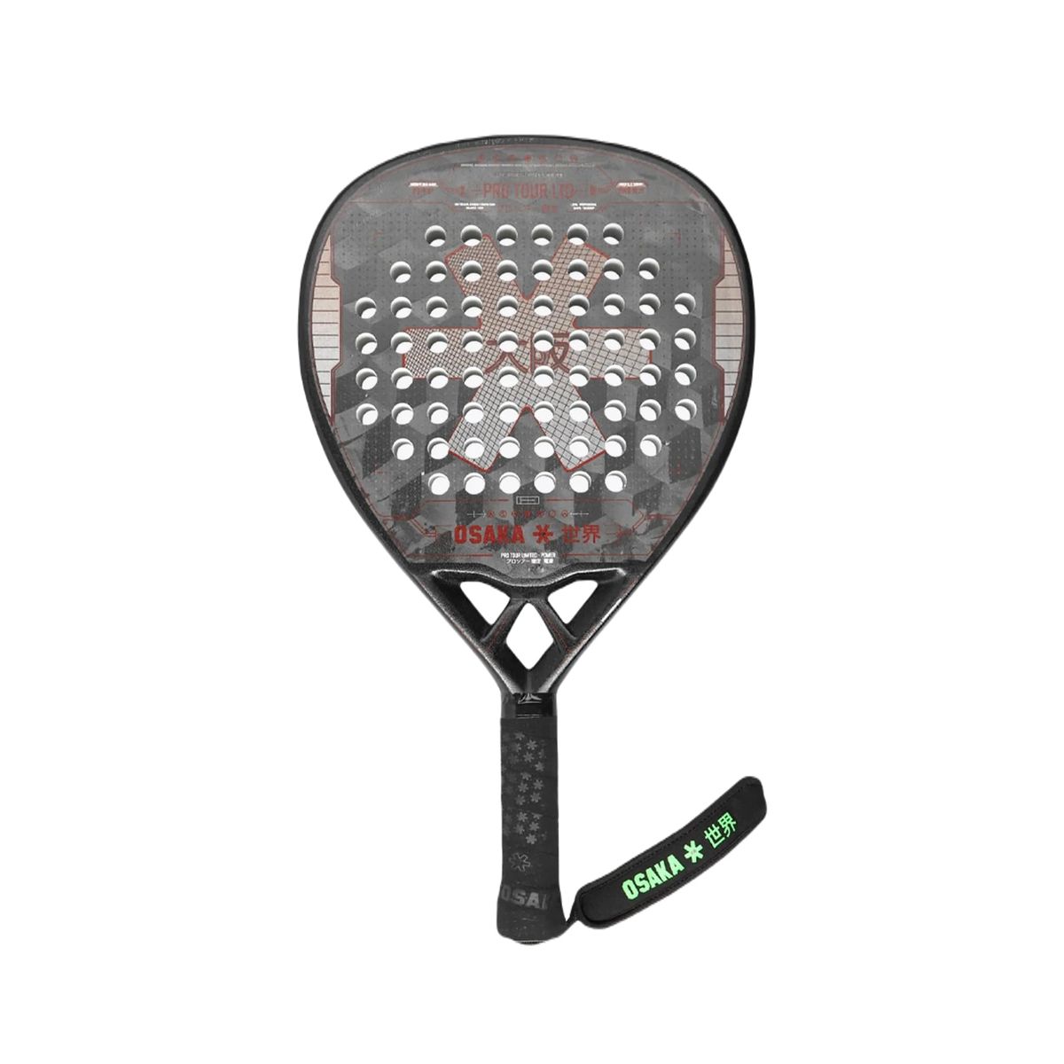 Osaka Pro Tour LTD Power 2023 Padelbat (Black/Red)