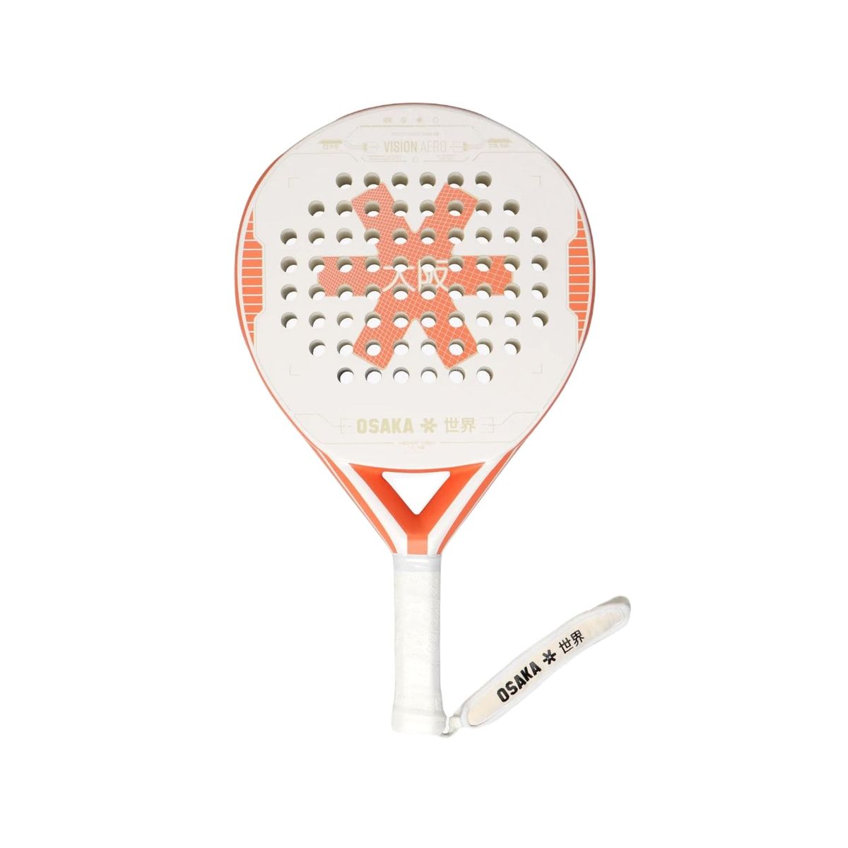 Osaka Vision Aero Control 2023 Padelbat (White/Peach)