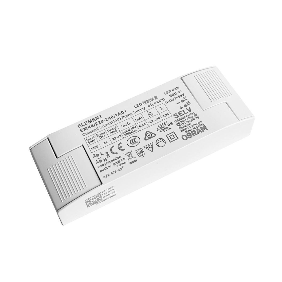 Osram 44W LED driver - 1050 mA, 27V-42V