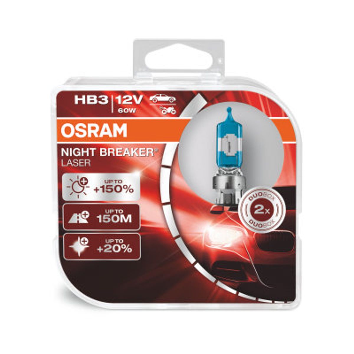 OSRAM HB3 Osram NIGHT BREAKER LASER next gen. 60W 12V P20D HCB2BOX