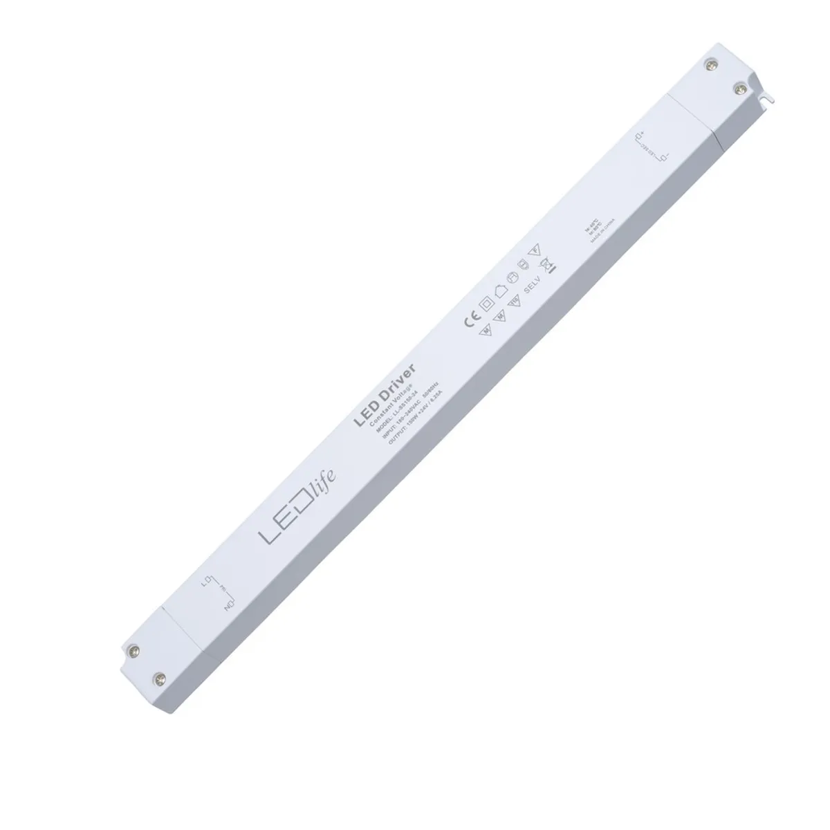 Outlet: LEDlife 150W strømforsyning - 24V DC, 6,25A, flicker free, IP20 indendørs