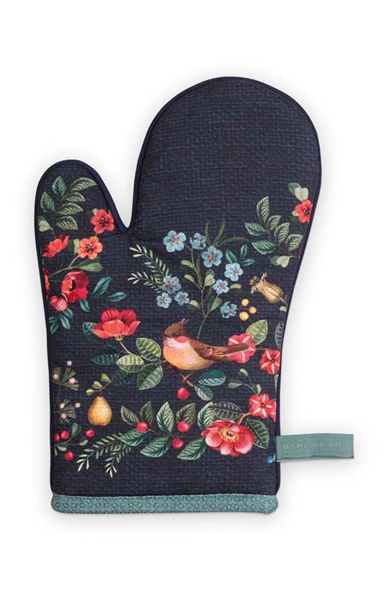 Oven Glove Winter Wonderland Overall Dark Blue 29x15cm