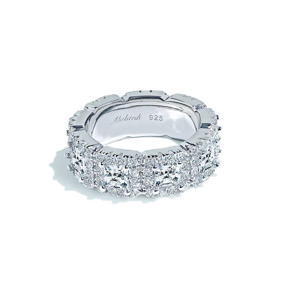 Oxford prinsesse & round cut eternity ring